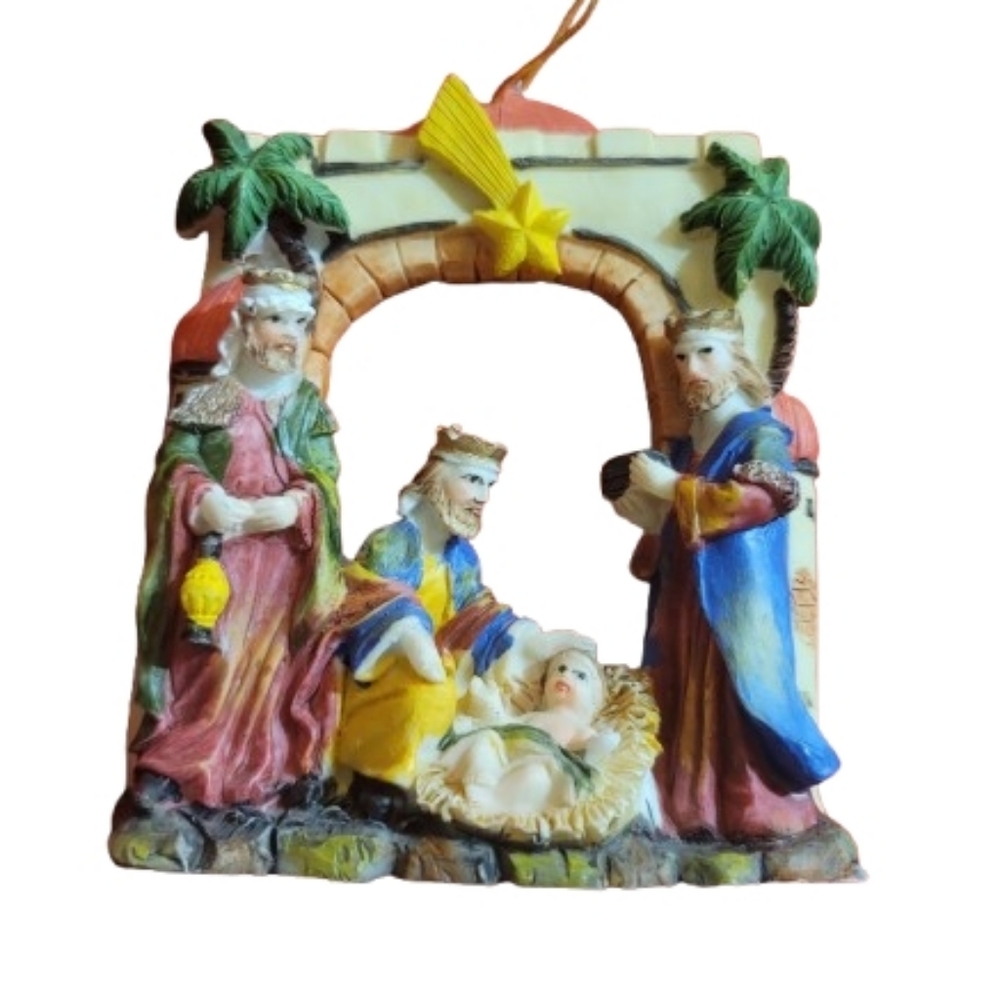 Jubilee Giftware Nativity Scene Hanging Ornament 3 Kings Baby Jesus
